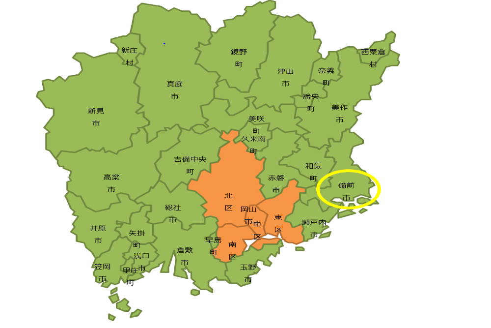 岡山県地図